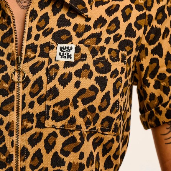 BNWT Lucy & Yak Ragan leopard jumpsuit US 14 - Picture 2 of 5